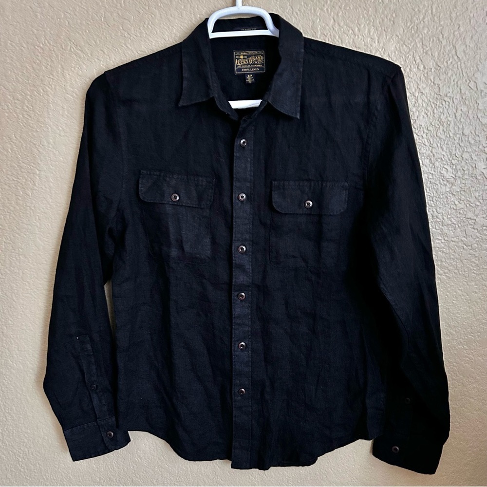 Lucky Brand Classic Fit Long Sleeve Button Down Linen Shirt